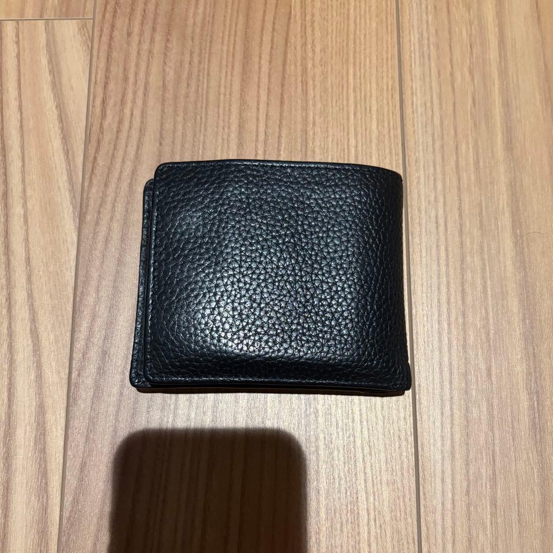 DIESEL ディーゼル 二つ折り財布 ブラック 本革 シボ革 ロゴ入り