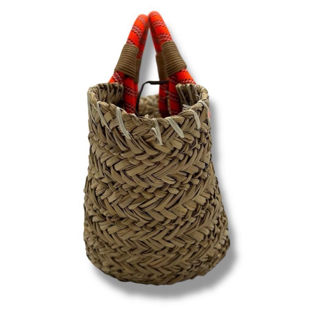 【美品】アニヤハインドマーチ スマイル ハンドバッグ かごバッグ ラフィア 人気