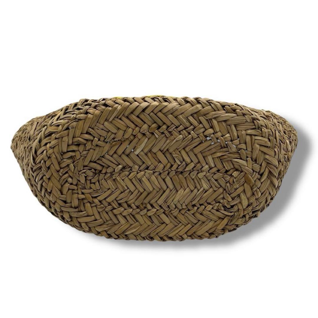 【美品】アニヤハインドマーチ スマイル ハンドバッグ かごバッグ ラフィア 人気