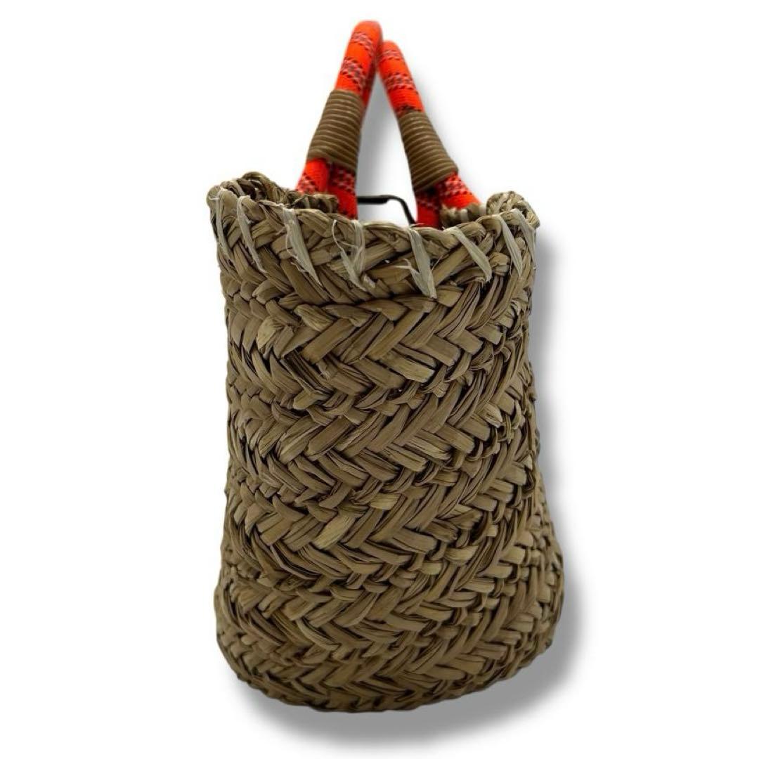 【美品】アニヤハインドマーチ スマイル ハンドバッグ かごバッグ ラフィア 人気