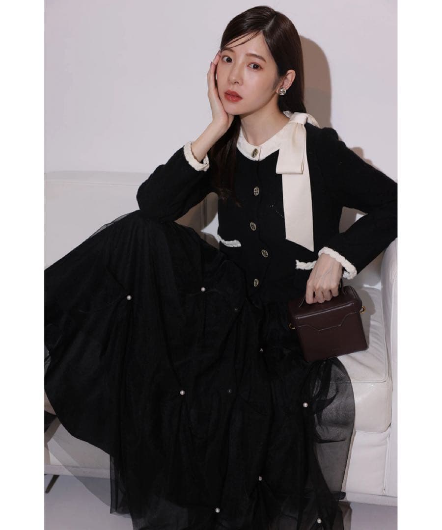 ま*ゆ様 【新品未使用タグ付き】リランドチュール　リボンニットジャケット