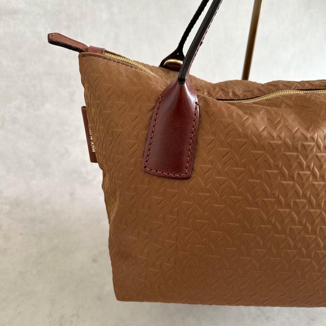 希少カラー美品ロベルタピエリ タタミMINI DUFFLEトートバッグエンボス