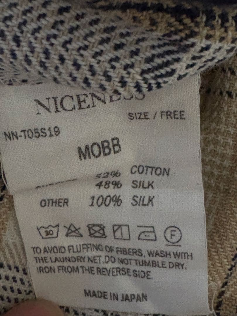 NICENESS コットンシルクハーフパンツ