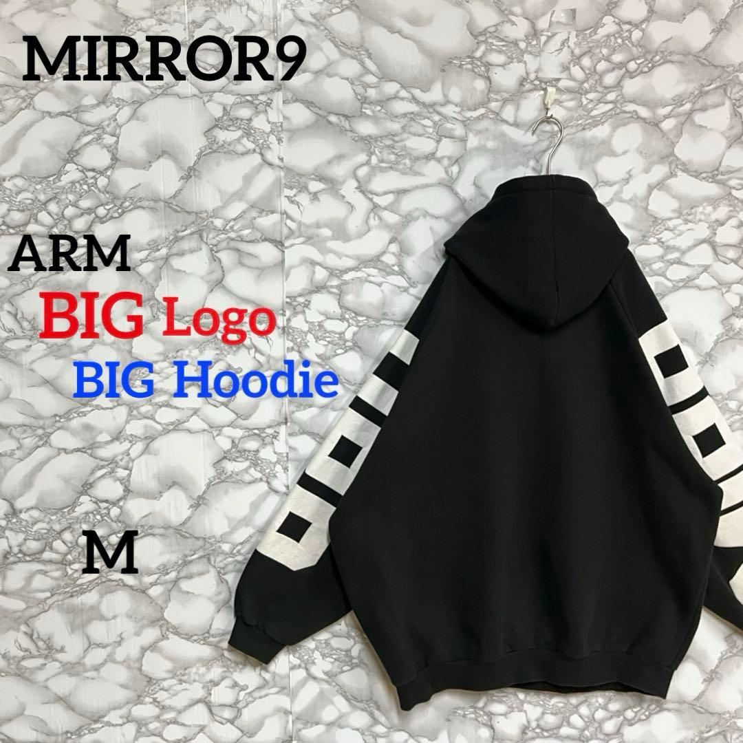 一点物 ビッグサイズ　mirror9 フーディー　アームビッグロゴグラフィック