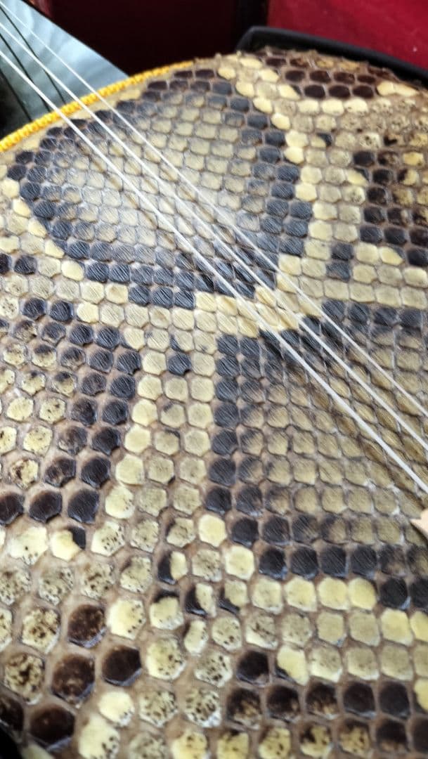 三線 沖縄 真壁型 本革強化張り ビンテージ