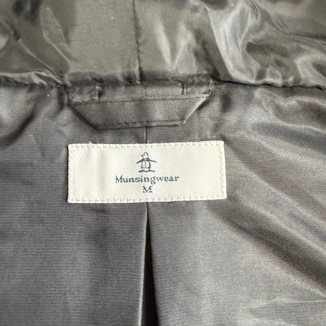 【マンシングウェア】美品 中綿ベスト ブラック ケーブルニットM レディース