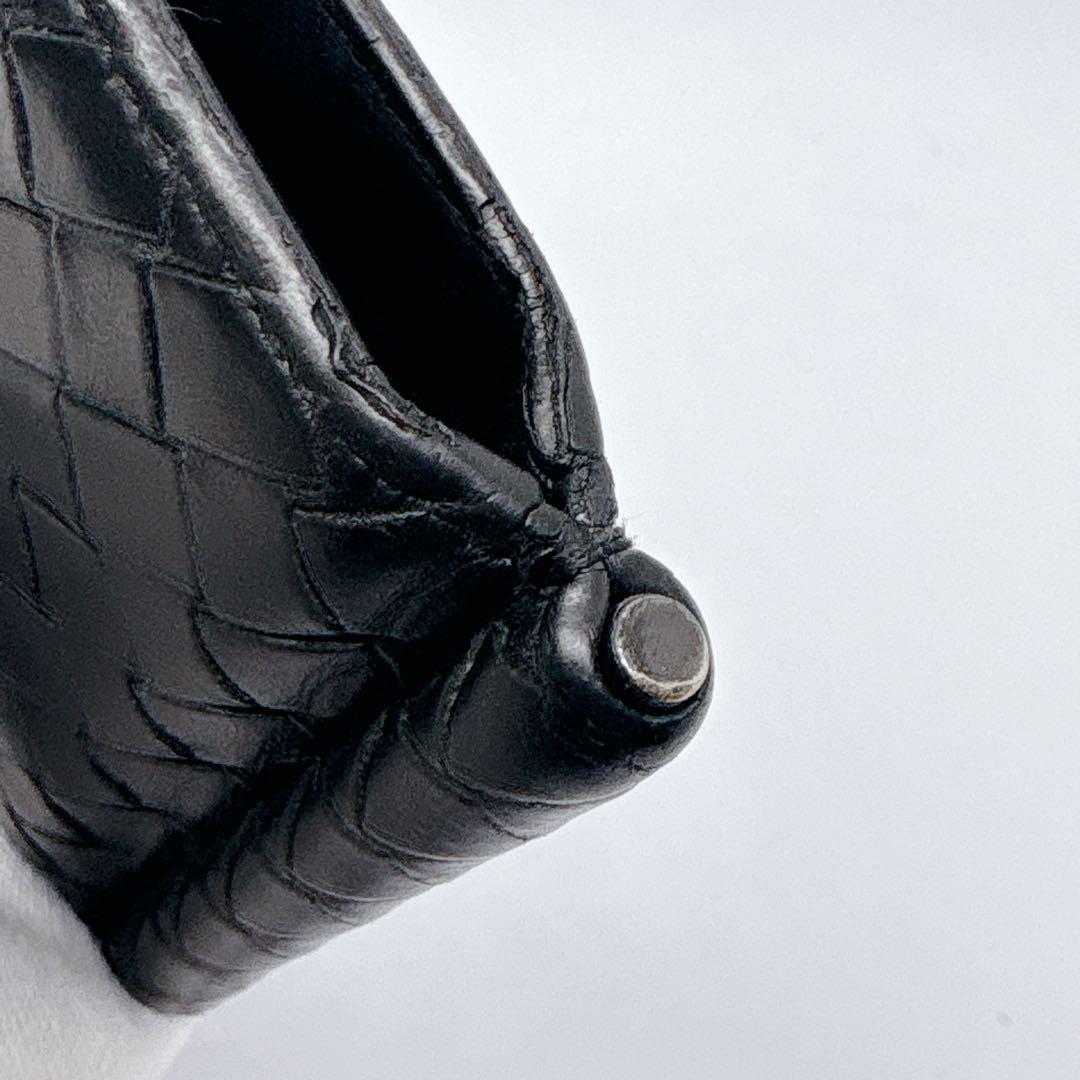 ボッテガヴェネタ　二つ折り財布　マネークリップ　イントレチャート　レザー