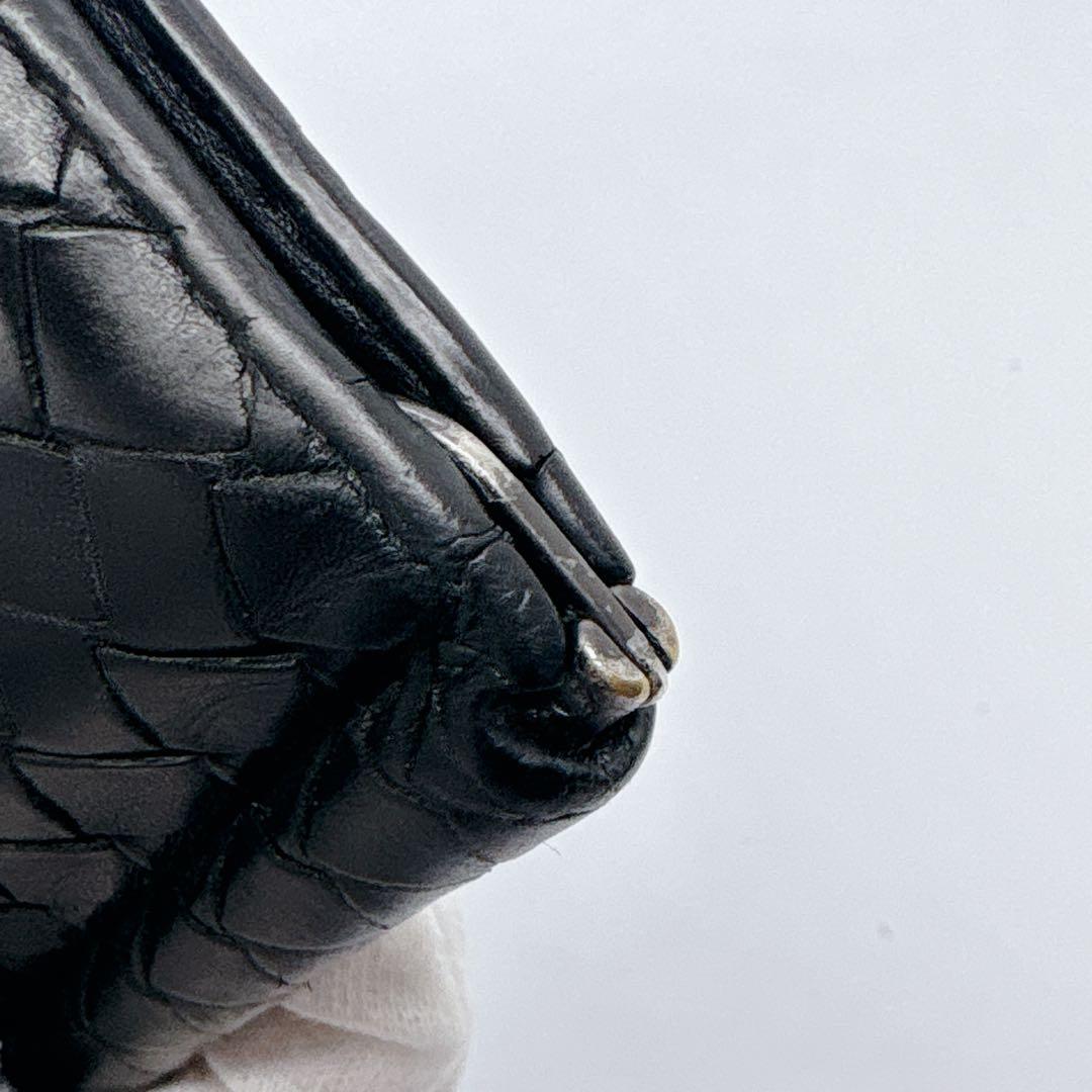 ボッテガヴェネタ　二つ折り財布　マネークリップ　イントレチャート　レザー