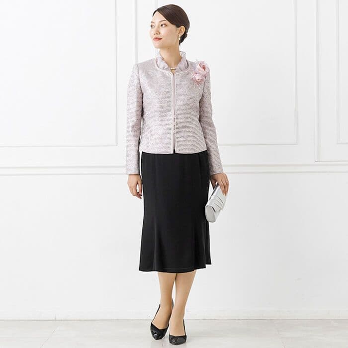 未使用(9)東京ソワールsoir dolce フリルカラーフォーマルジャケット