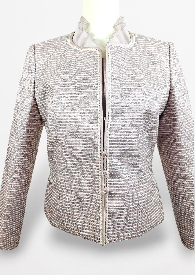 未使用(9)東京ソワールsoir dolce フリルカラーフォーマルジャケット