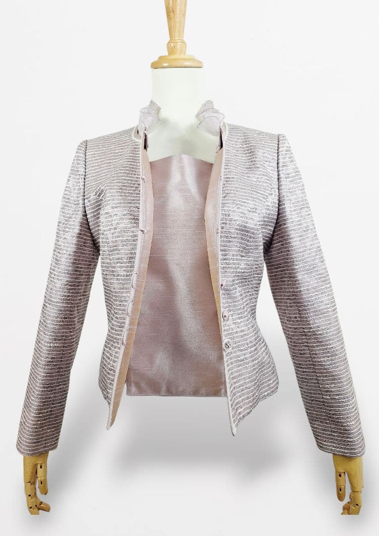 未使用(9)東京ソワールsoir dolce フリルカラーフォーマルジャケット