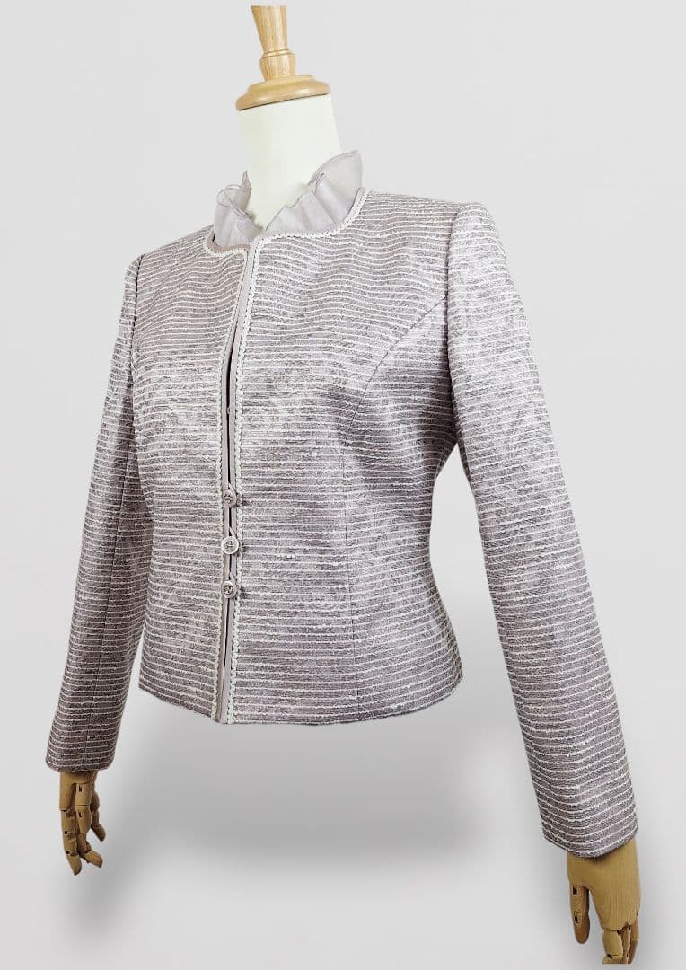 未使用(9)東京ソワールsoir dolce フリルカラーフォーマルジャケット