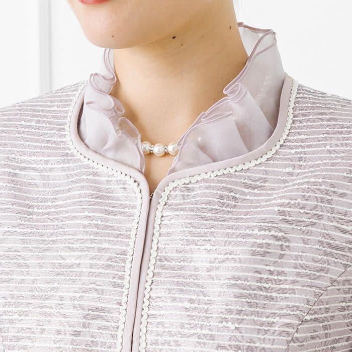 未使用(9)東京ソワールsoir dolce フリルカラーフォーマルジャケット