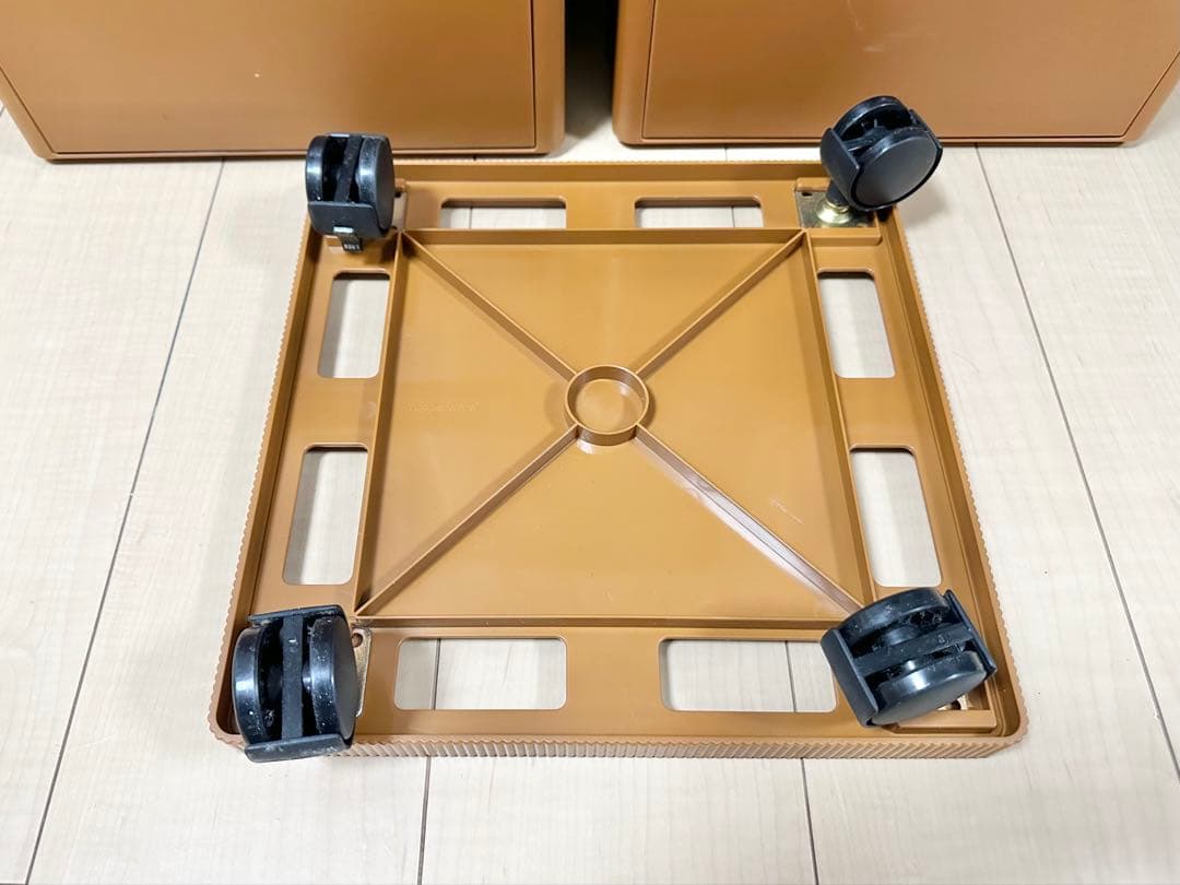 タッパーウエア マルチオーガナイザー 3段 キャスター付き ブラウン