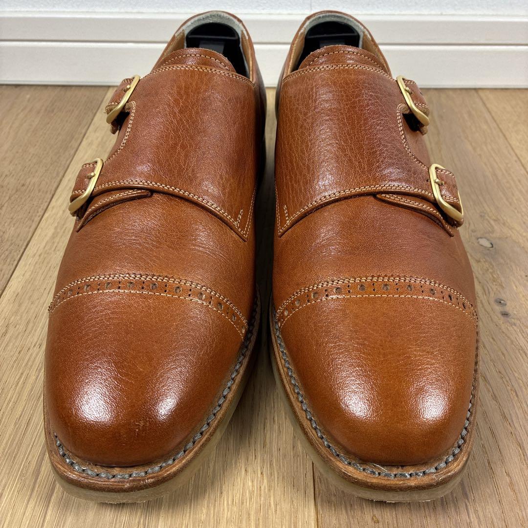 【極美品】スコッチグレイン 栃木レザー ダブルモンクストラップ 24 1/2