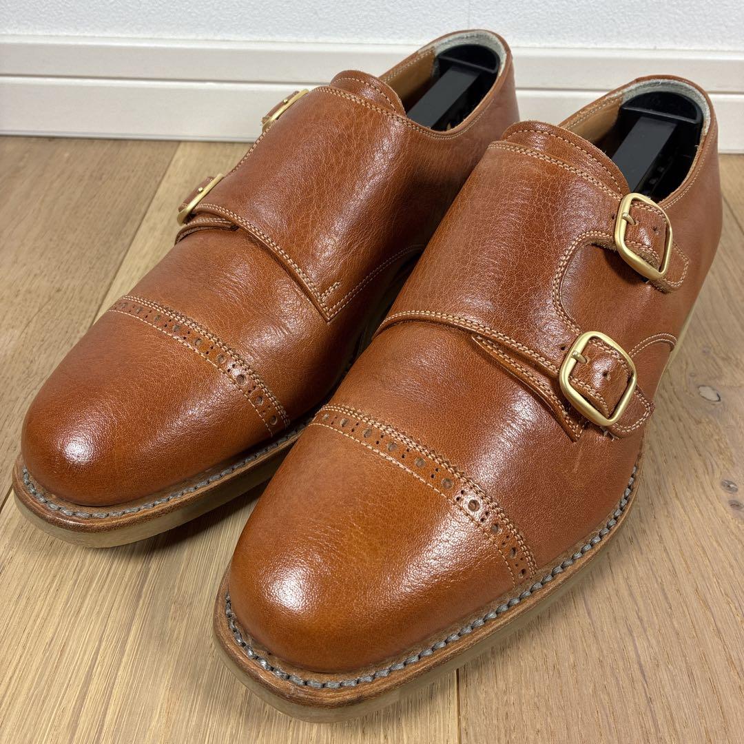 【極美品】スコッチグレイン 栃木レザー ダブルモンクストラップ 24 1/2