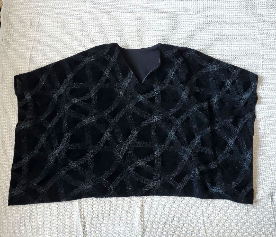 中川政七商店 2024AW 布ぬの やたらフロック マント ベスト 黒