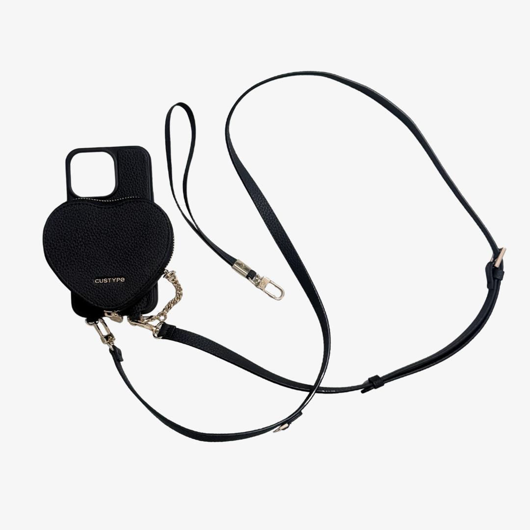 【iPhone 13 Pro 用】CUSTYPE ハートデザインキット ブラック