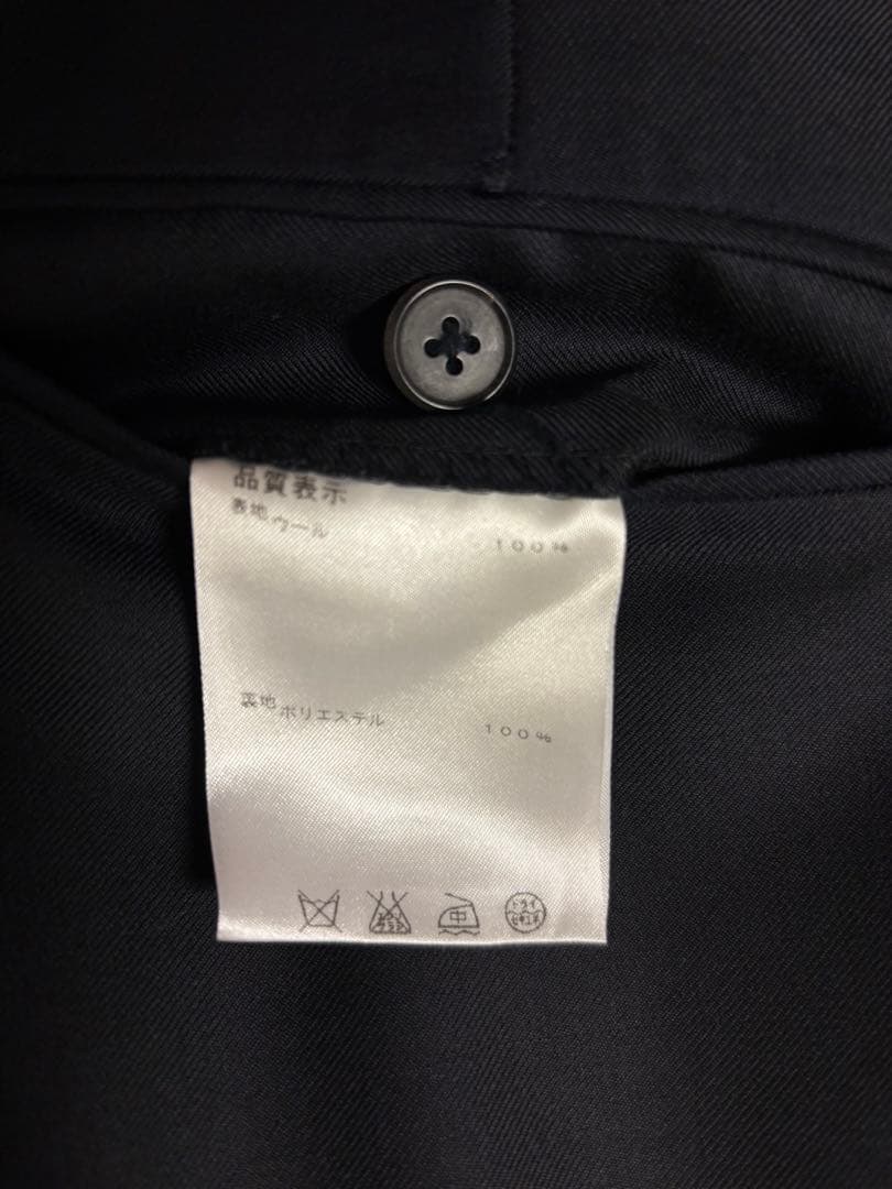 【値下げ】バーニーズ　カノニコ製生地　ネイビー　ウールソリッドスーツ サイズ44