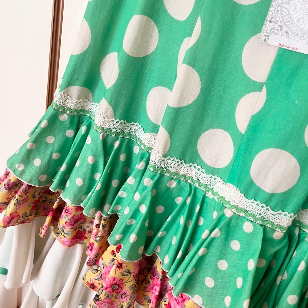 タグ付き　未使用　Mariquita フラメンコ　一点物　ファルダ　水玉