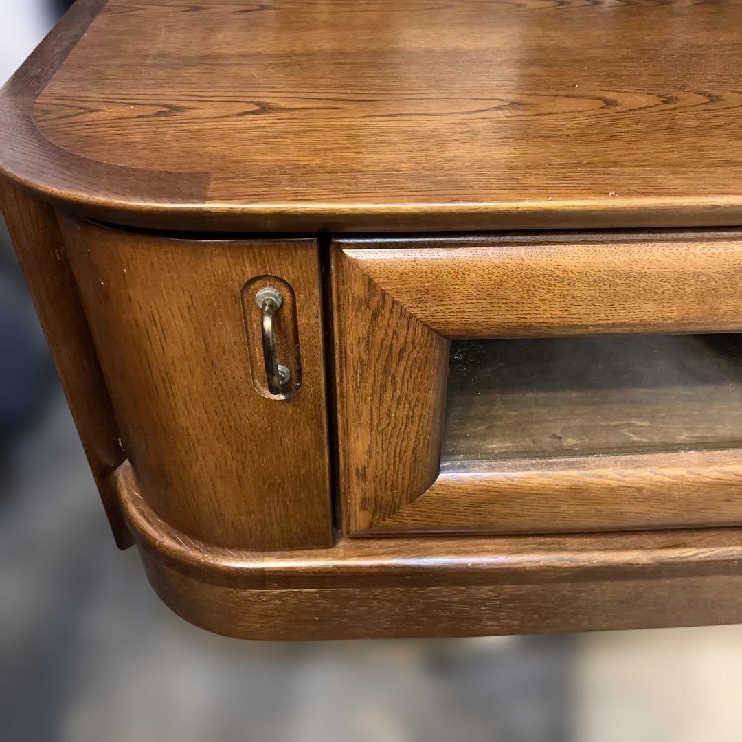 ⭐︎カリモク製/木製テレビ台 ガラス扉付き ブラウン/送料設置無料！