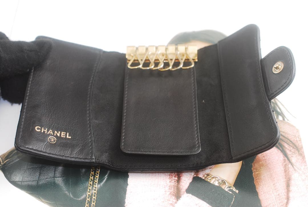 CHANEL＊シャネル＊キャビアスキン＊マトラッセ＊六連キーチェーン