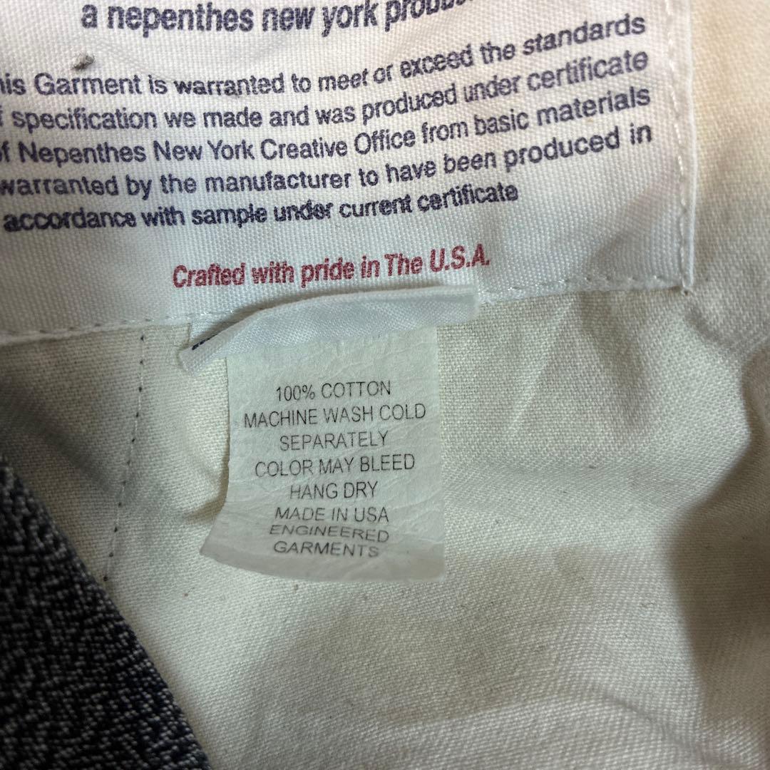 ✨美品 希少 ニューヨーク製 エンジニアードガーメンツ ウエスト調整ボタン付き