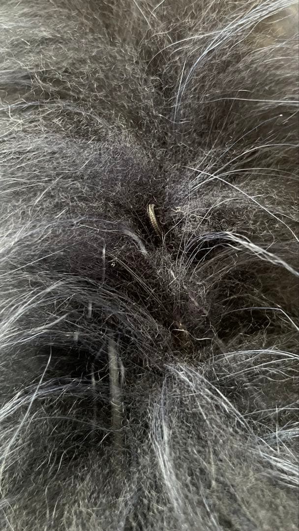 【極美品】FENDI フェンディ フォックスファー/レザーフリンジ ポンチョ