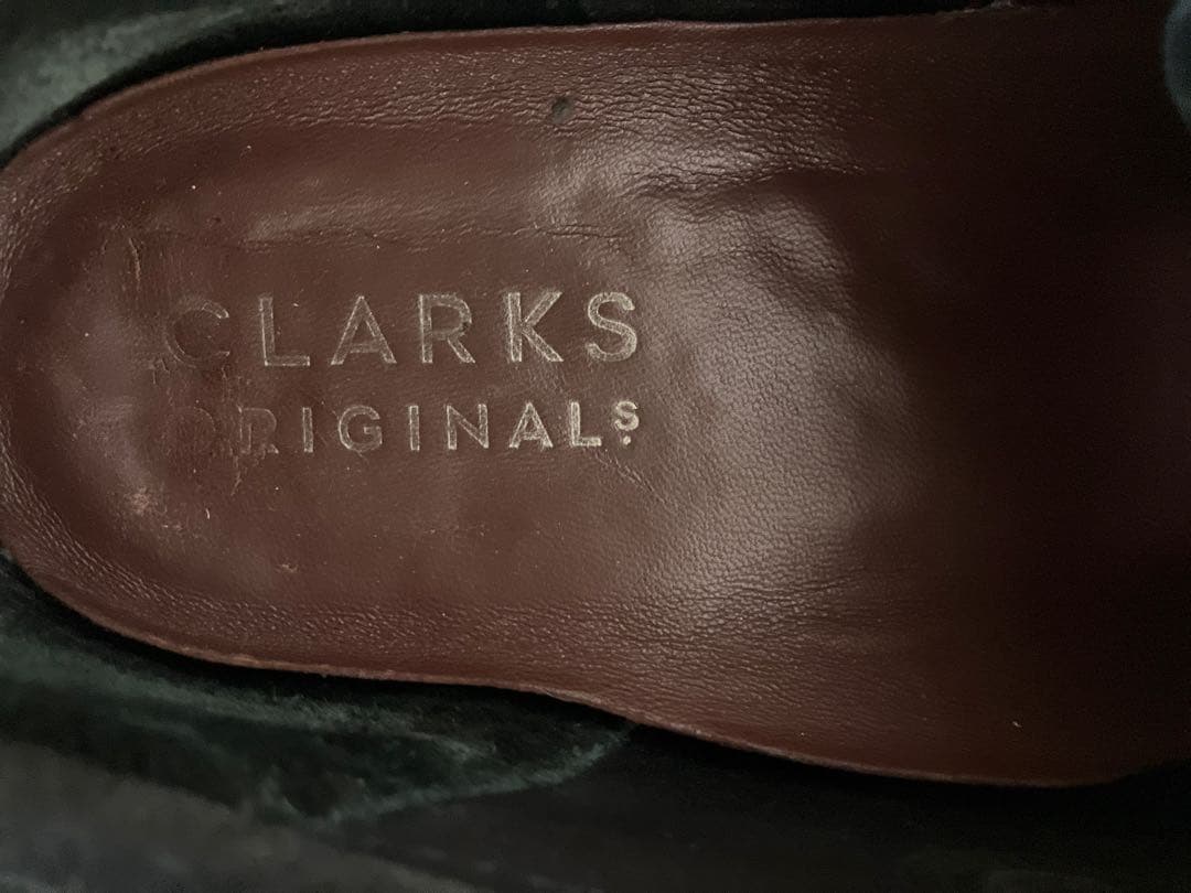 クラークス　Clarks ワラビー　黒　ソール交換済　26.5