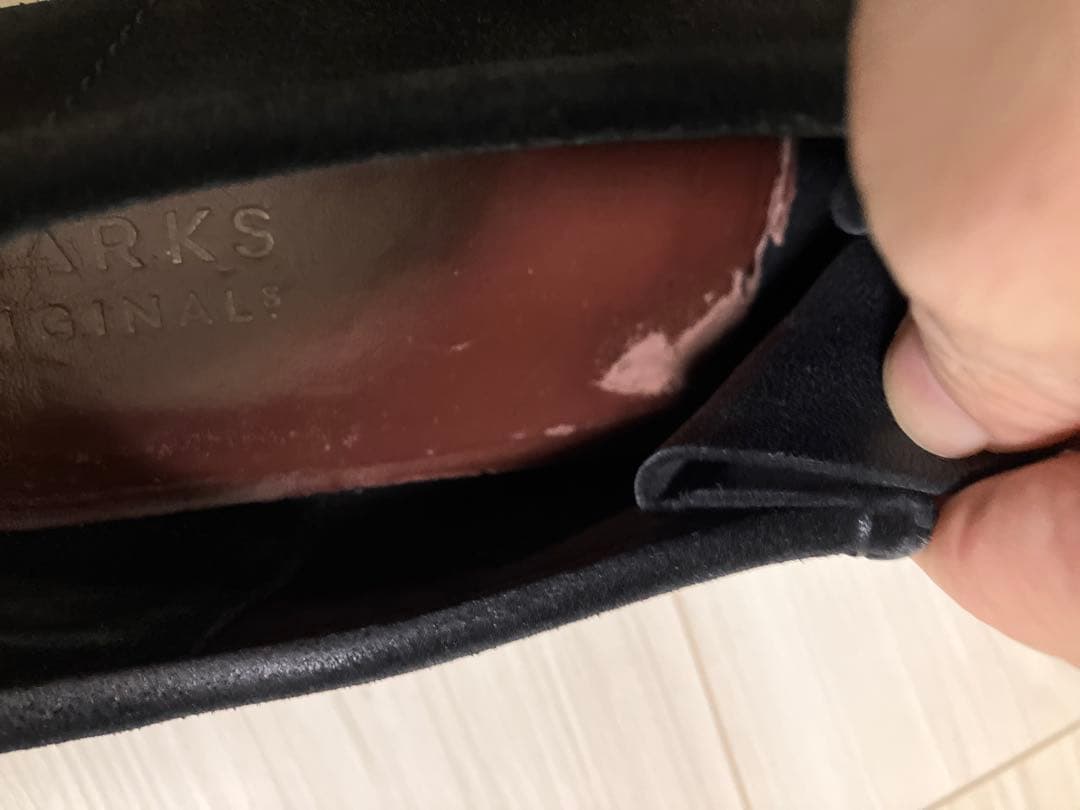 クラークス　Clarks ワラビー　黒　ソール交換済　26.5