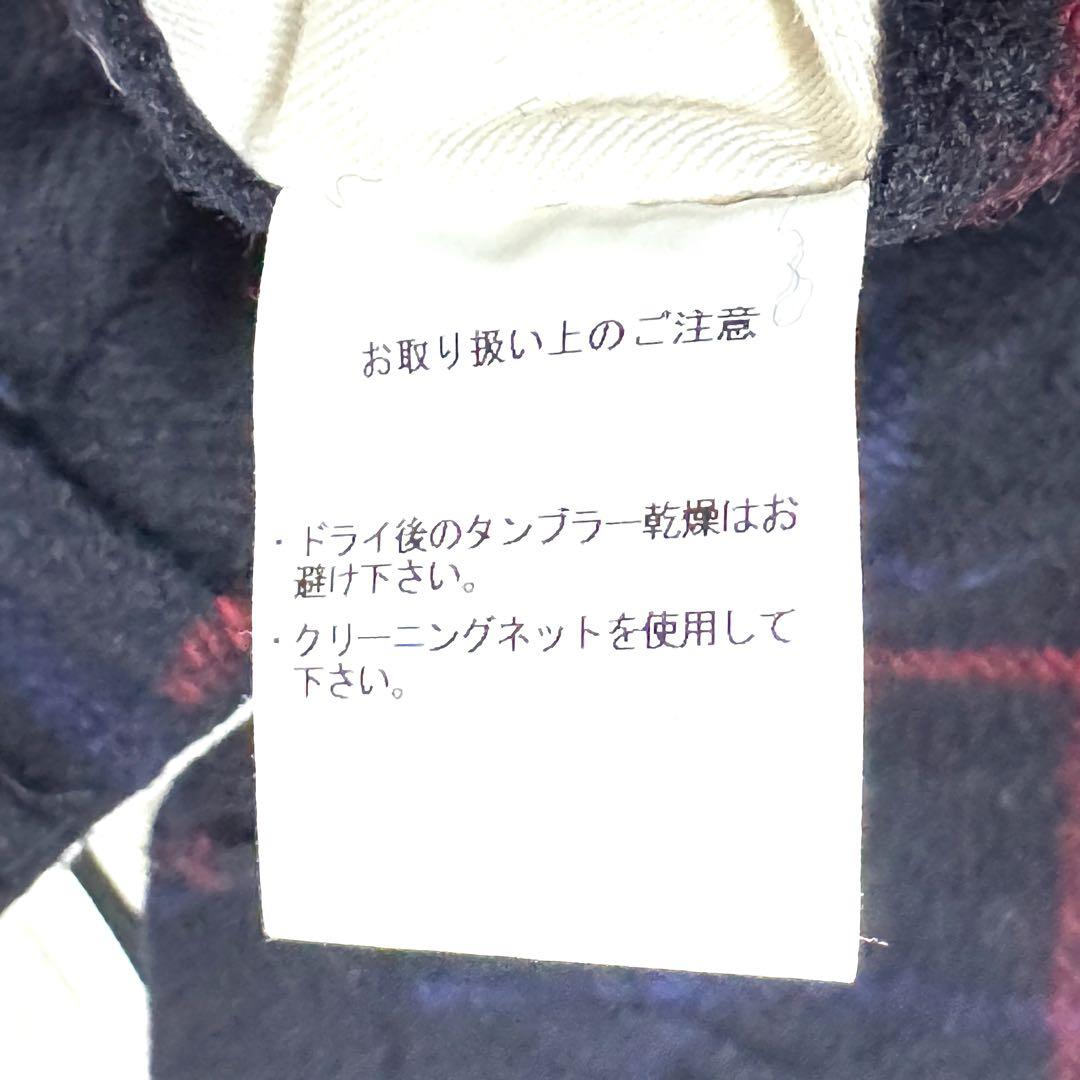 良好 ラフアンドスウェル ウールチェックパンツ ネイビー赤 防寒高級感漂う大人気