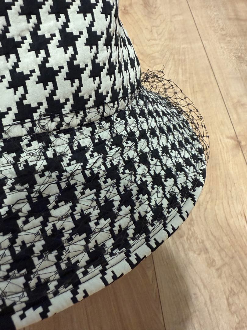 クリスチャンディオール　バケットハット　格子柄　ベール