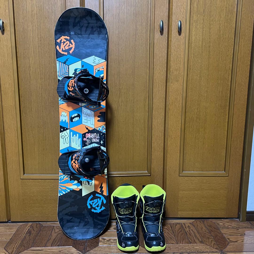 K2 MINI TURBO 100 スノーボード キッズ 3点セット