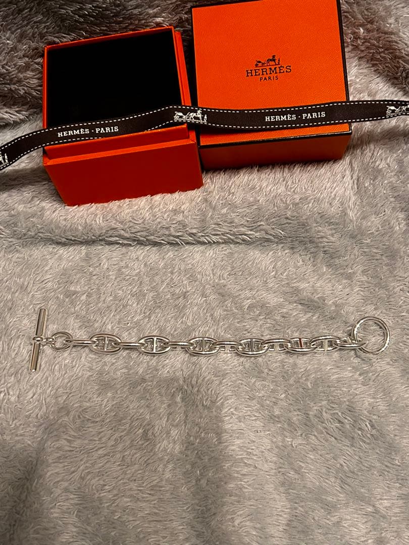 【新品未使用】HERMES シルバー　シェーヌダンクル　GM 12