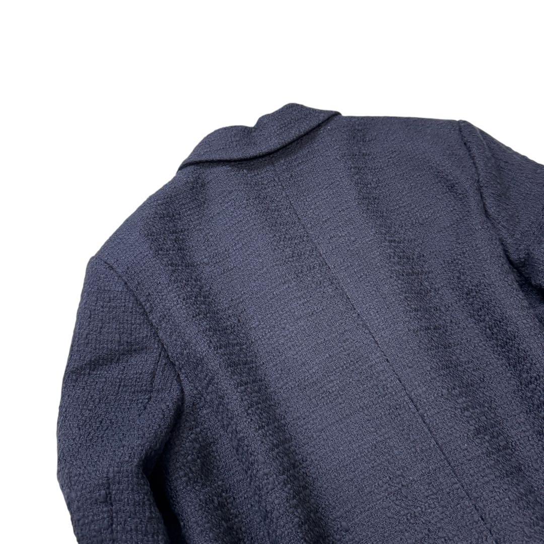 イエナ 22年 ツイードテーラードジャケット 金ボタン 38 ネイビー