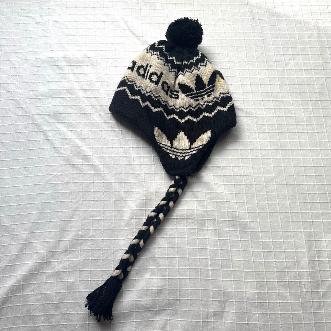 【レア】 adidas original ニット帽 Y2K フライトキャップ