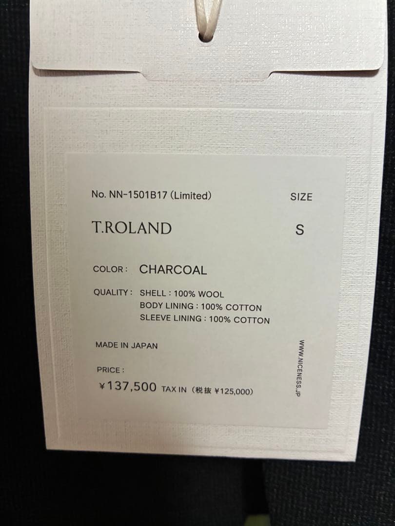 26SS NICENESS ナイスネス T.ROLAND NN-1501B17