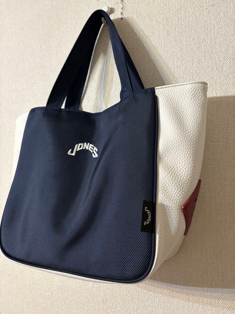 未使用に近い　ジョーンズゴルフ　JONES ゴルフカートバッグ ネイビー白