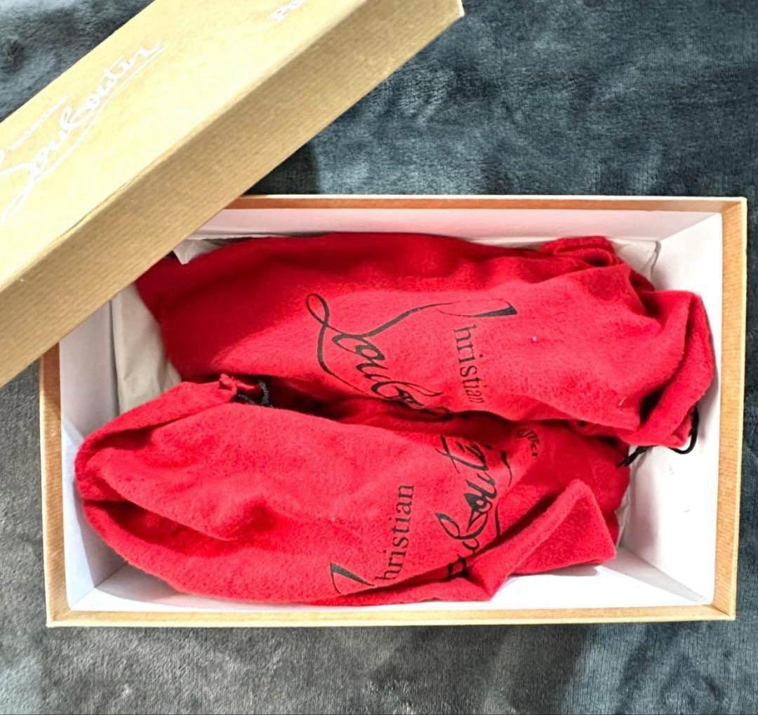 クリスチャンルブタン　ドレスシューズ　メンズ41　ブラックエナメルラメ