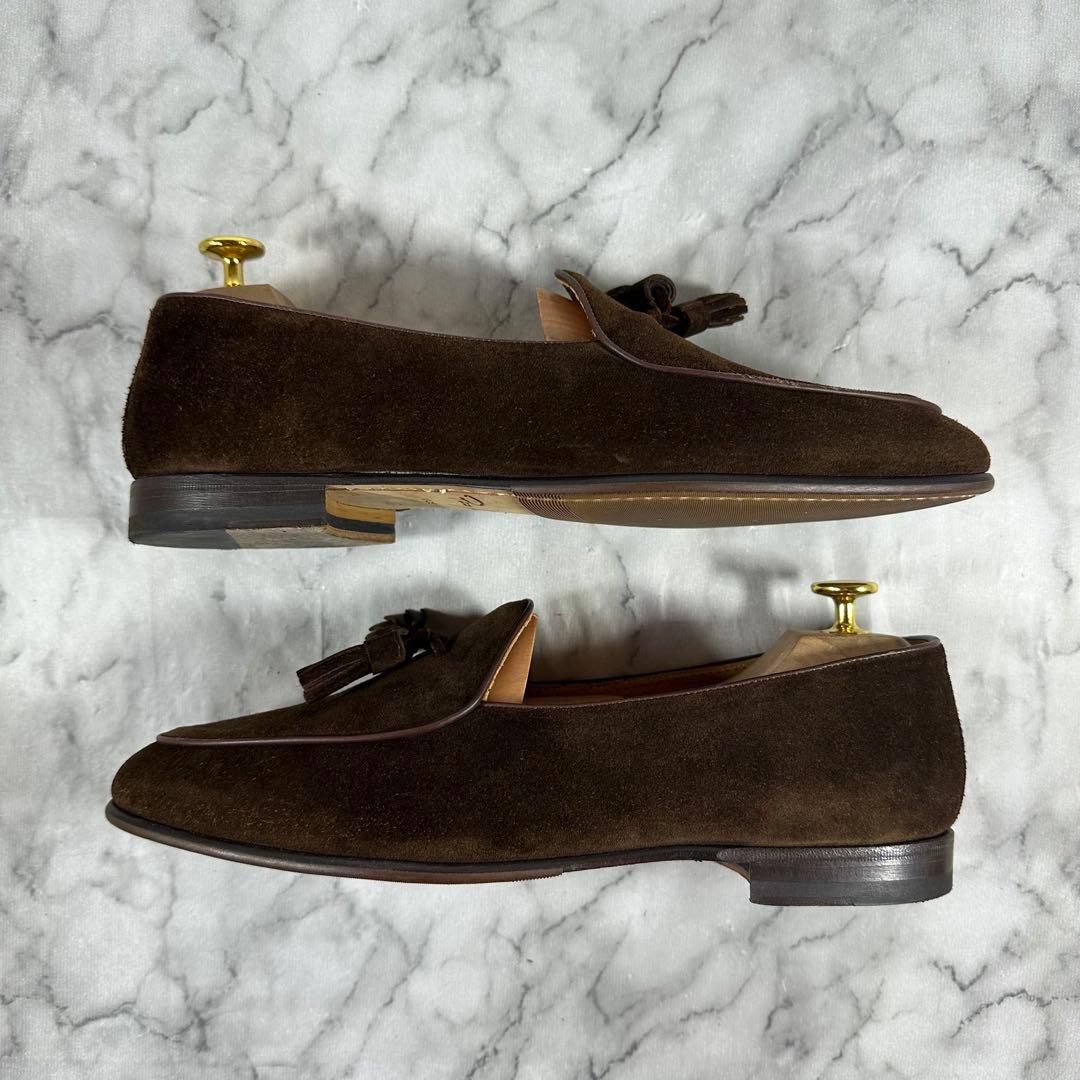 PACO MILAN ブラウン スエード タッセルローファー 26.5㎝相当