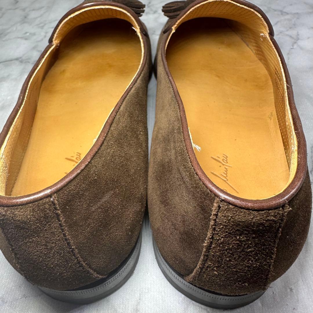 PACO MILAN ブラウン スエード タッセルローファー 26.5㎝相当