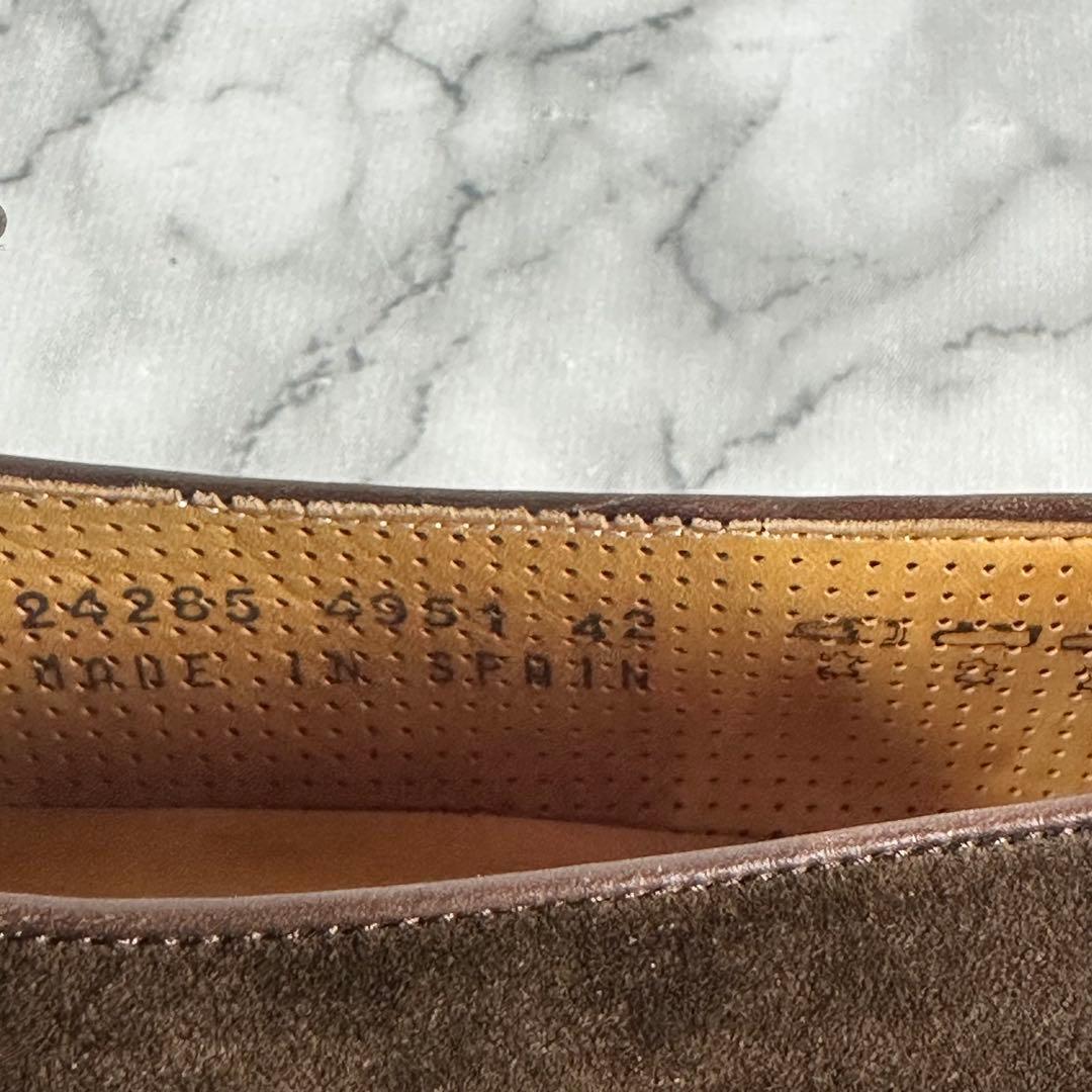 PACO MILAN ブラウン スエード タッセルローファー 26.5㎝相当