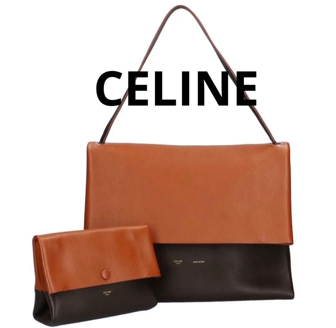 新品　セリーヌ　CELINE オールソフト ショルダーバッグ レザー ブラウン