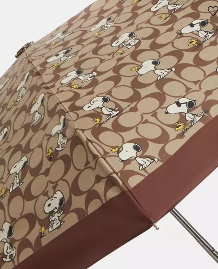 【本日のみ値引き】コーチ　スヌーピーコラボ　折りたたみ傘 晴雨兼用