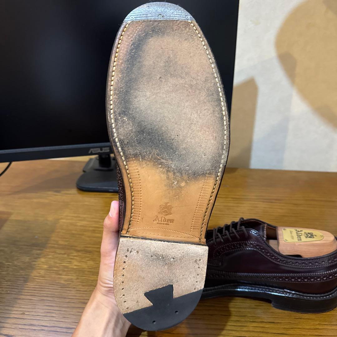 【極美品】Alden オールデン975 ロングウィングチップ8D コードバン