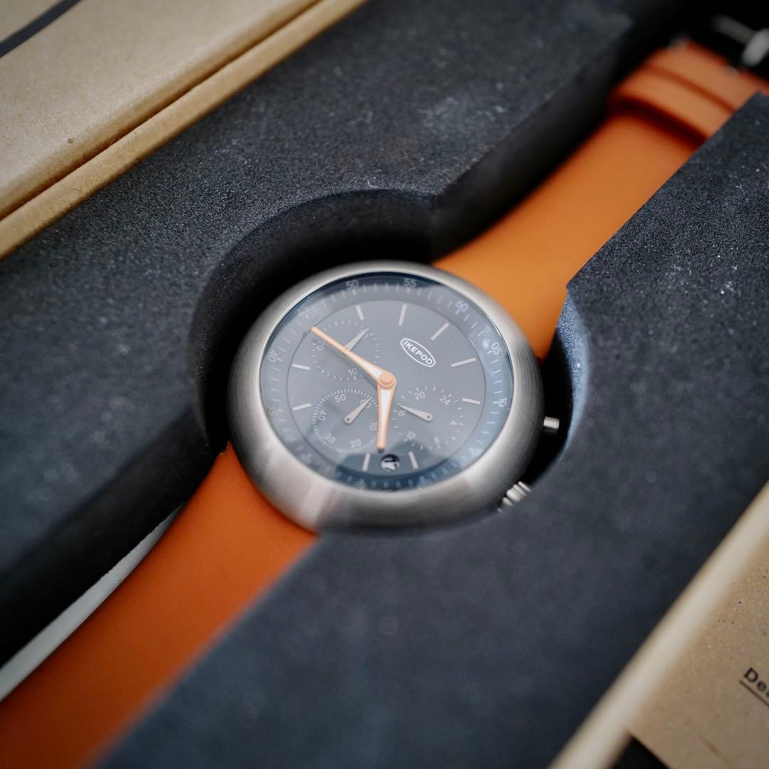 IKEPOD クロノグラフ 時計 オレンジ