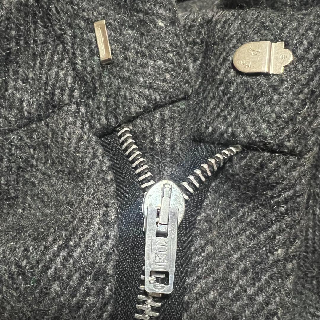 極太 60s カナダ製 ヴィンテージ ウールパンツ ヘリンボーン スラックス