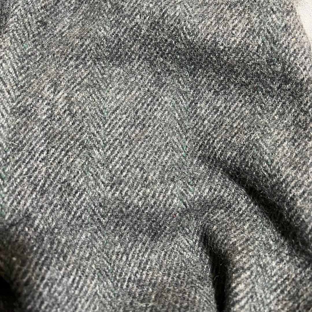 極太 60s カナダ製 ヴィンテージ ウールパンツ ヘリンボーン スラックス