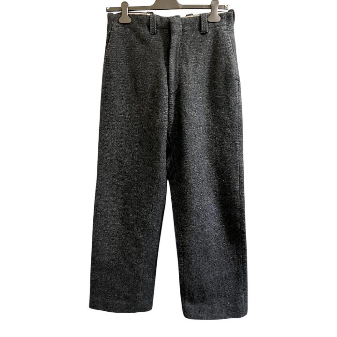 極太 60s カナダ製 ヴィンテージ ウールパンツ ヘリンボーン スラックス