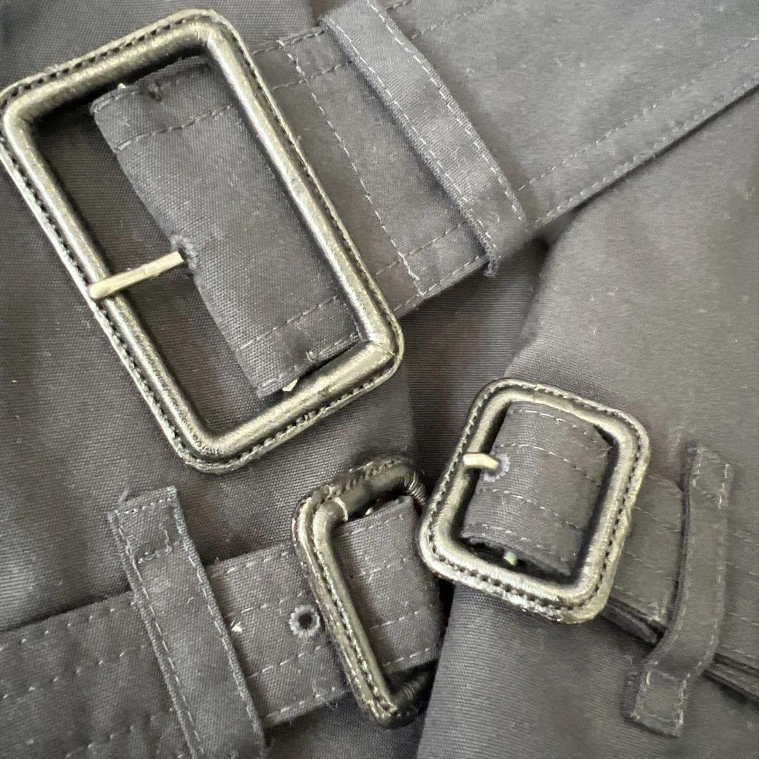 【美品】バーバリーロンドン　トレンチコート　ノバチェック　ネイビー　M